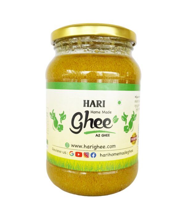 Hari Ghee | 500 ml | A2 Ghee | Pure Desi Cow Ghee | Home Made Ghee | Glass Jar