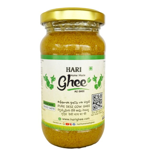 Hari Ghee | 250ml | A2 Ghee | Pure Desi Cow Ghee | Home Made Ghee | Glass Jar